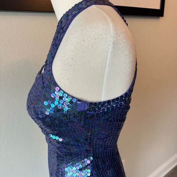 Adrianna Papell Evening Beautiful Vintage Sequin Dress - Picture 15 of 16